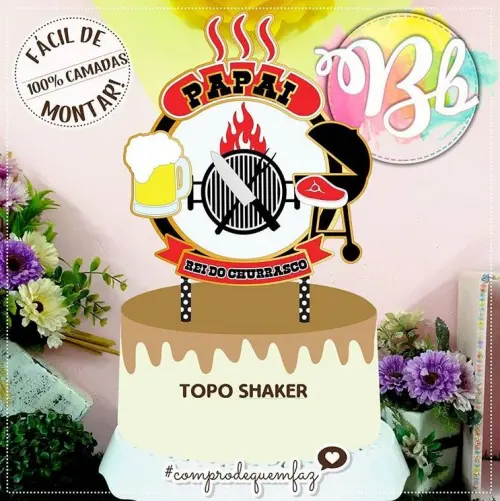 Arquivo de Corte Topo de Bolo - Churrasco