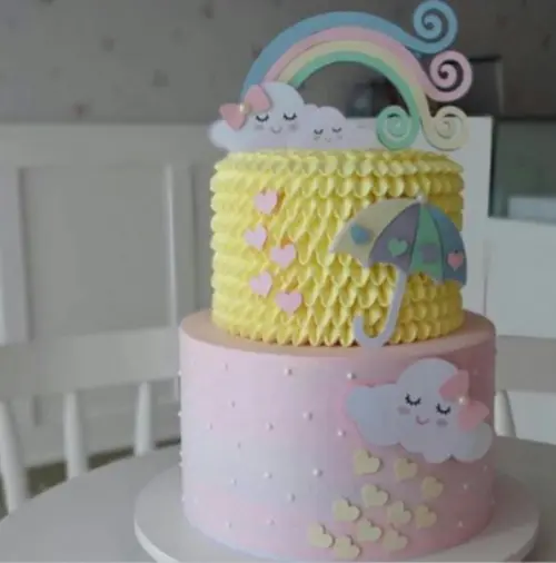 Arquivo de Corte Topo de Bolo - Chuva de amor