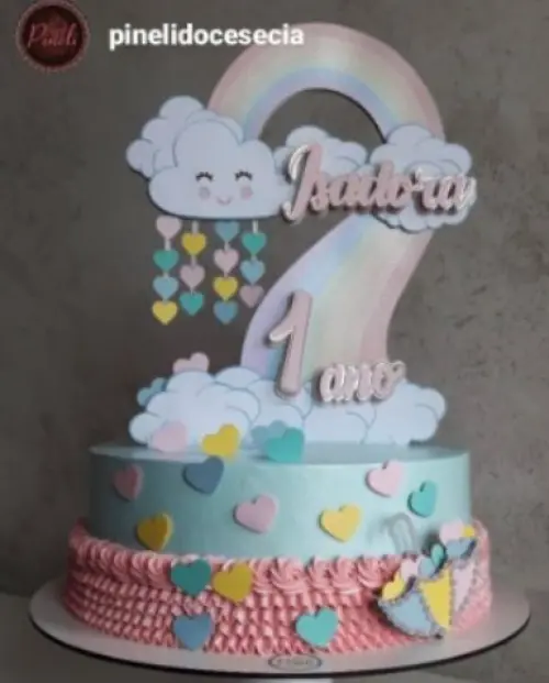 Arquivo de Corte Topo de Bolo - Chuva de amor