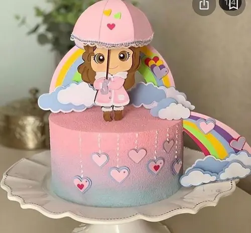 Arquivo de Corte Topo de Bolo - Chuva de amor