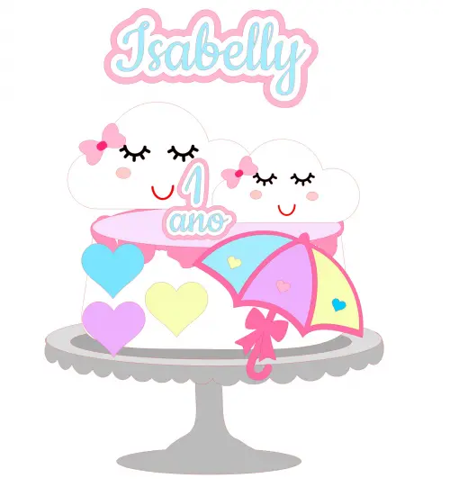 Arquivo de Corte Topo de Bolo - Chuva de amor