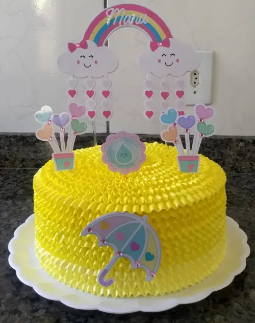 Arquivo de Corte Topo de Bolo - Chuva de amor