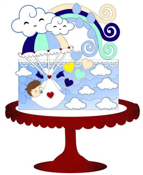 Arquivo de Corte Topo de Bolo - Chuva de amor