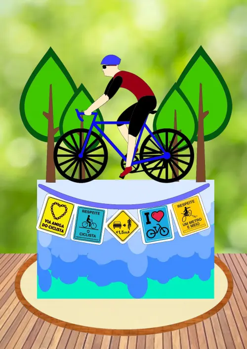 Arquivo de Corte Topo de Bolo - Ciclista