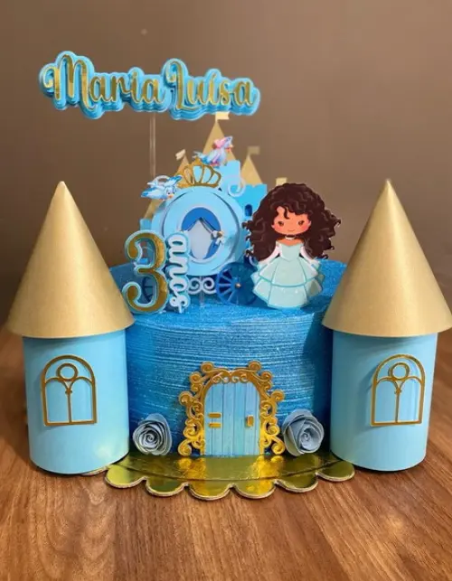 Arquivo de Corte Topo de Bolo - Cinderela