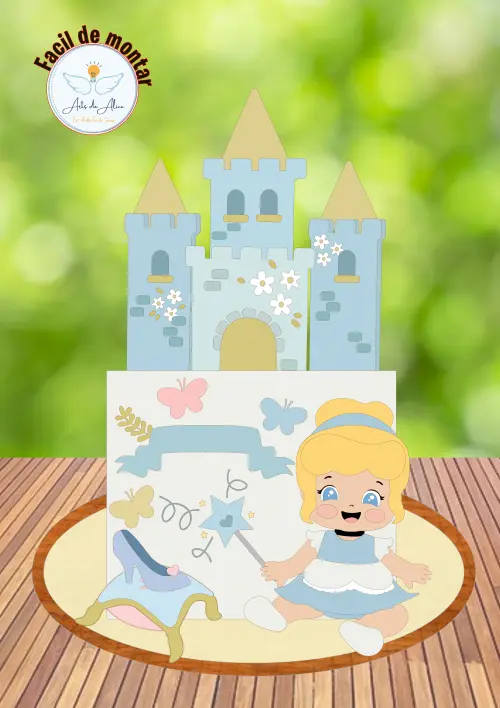 Arquivo de Corte Topo de Bolo - Cinderela