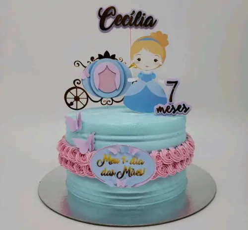 Arquivo de Corte Topo de Bolo - Cinderela