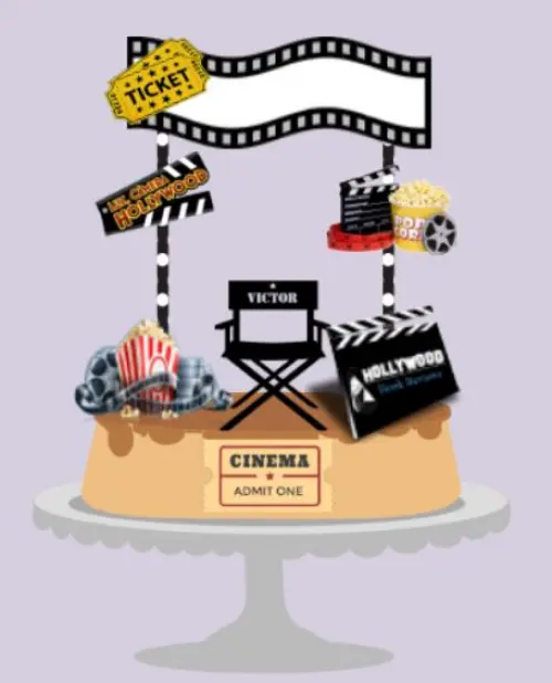 Arquivo de Corte Topo de Bolo - Cinema / Hollywood