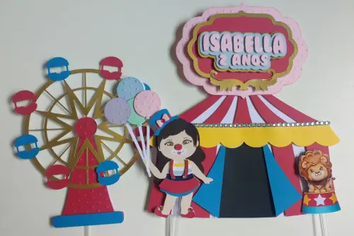Arquivo de Corte Topo de Bolo - Circo