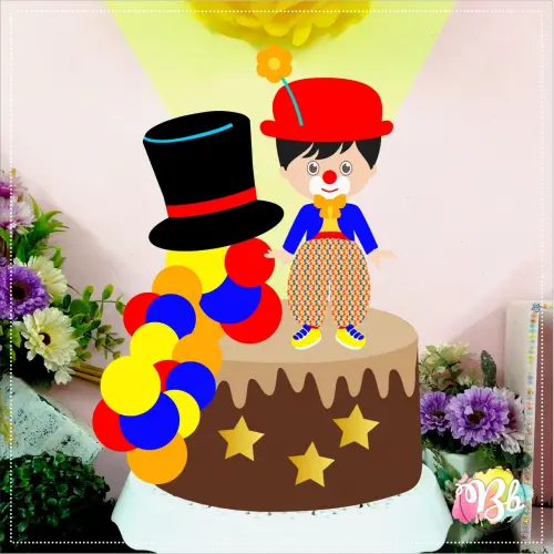 Arquivo de Corte Topo de Bolo - Circo