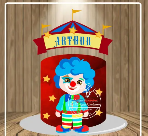 Arquivo de Corte Topo de Bolo - Circo