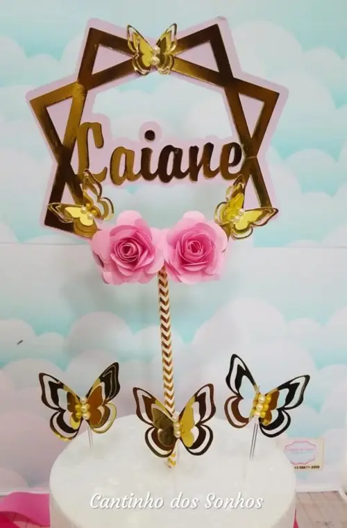 Arquivo de Corte Topo de Bolo - Círculo e Geométricos