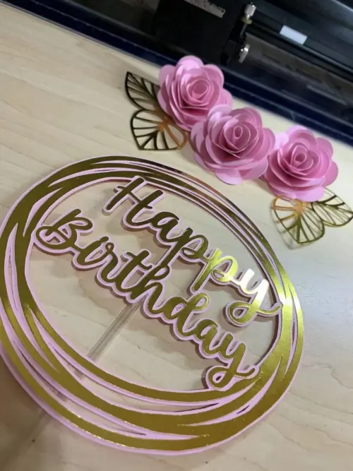 Arquivo de Corte Topo de Bolo - Círculo e Geométricos