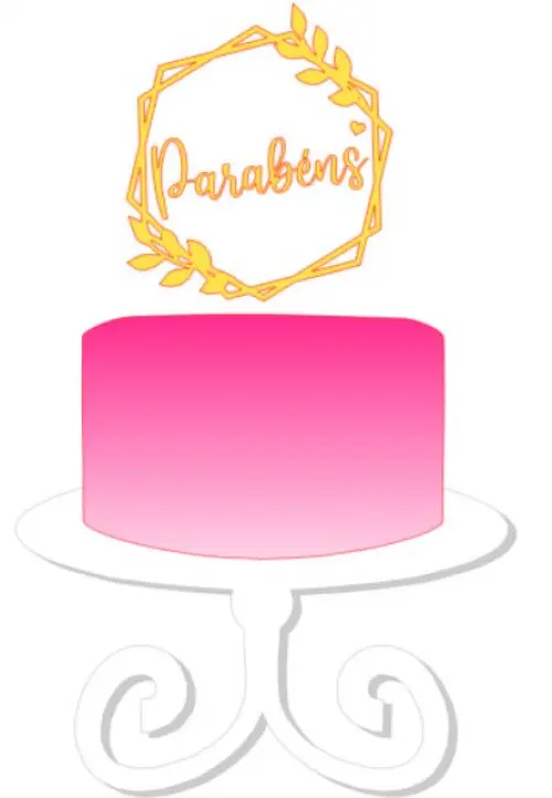 Arquivo de Corte Topo de Bolo - Círculo e Geométricos