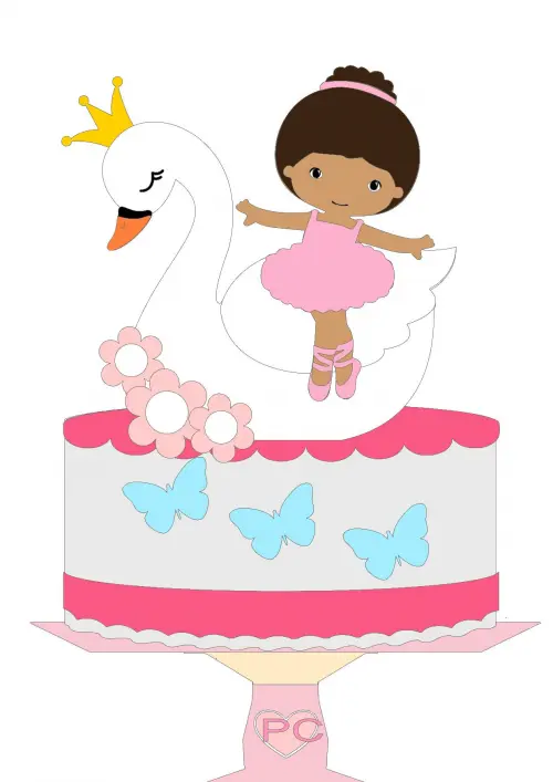 Arquivo de Corte Topo de Bolo - Cisne