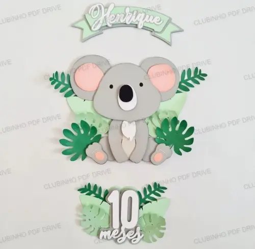 Arquivo de Corte Topo de Bolo - Coala