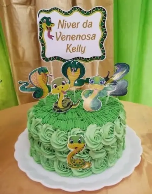 Arquivo de Corte Topo de Bolo - Cobra