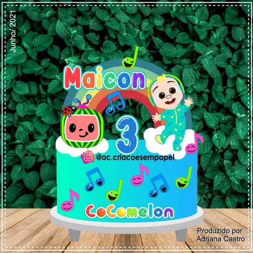 Arquivo de Corte Topo de Bolo - Cocomelon