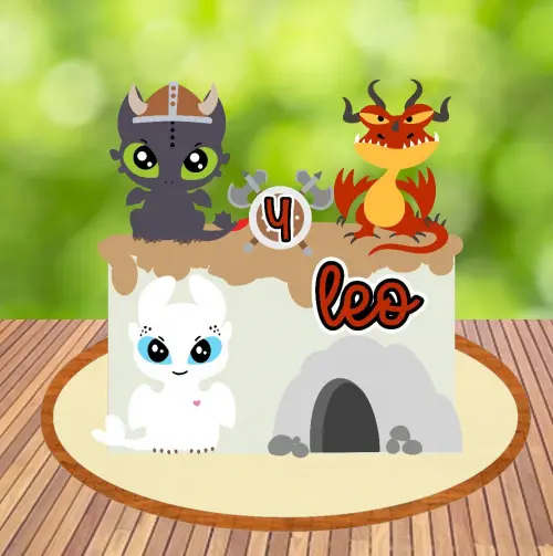 Arquivo de Corte Topo de Bolo - Como Treinar Seu Dragão