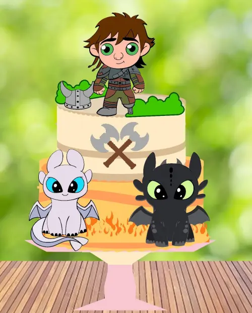 Arquivo de Corte Topo de Bolo - Como Treinar Seu Dragão