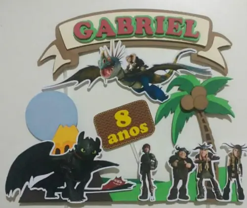 Arquivo de Corte Topo de Bolo - Como Treinar Seu Dragão