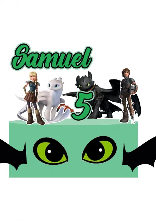 Arquivo de Corte Topo de Bolo - Como Treinar Seu Dragão