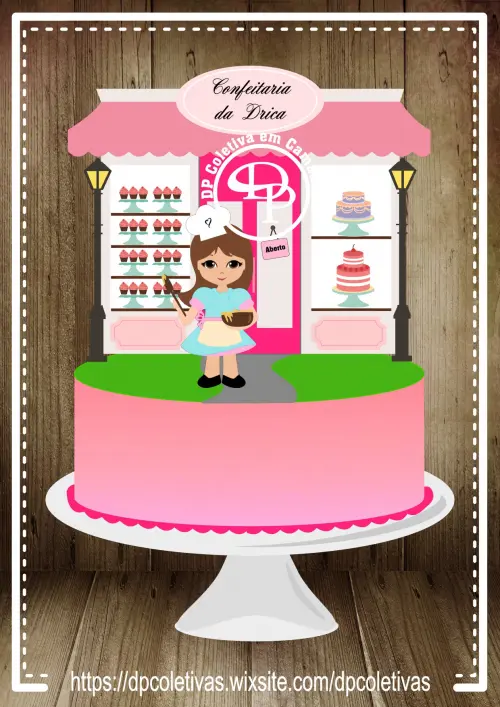 Arquivo de Corte Topo de Bolo - Confeitaria