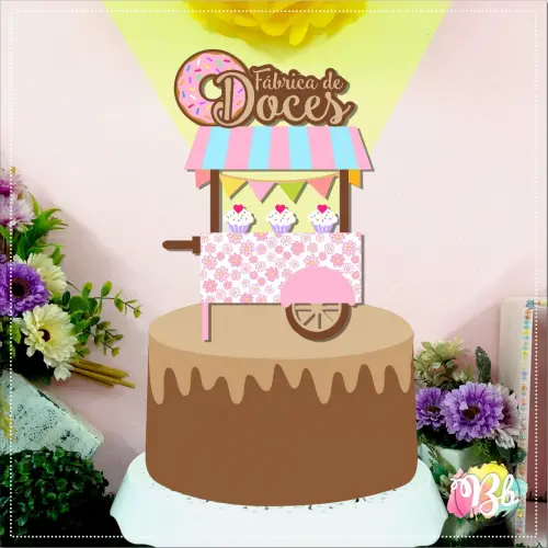 Arquivo de Corte Topo de Bolo - Confeitaria