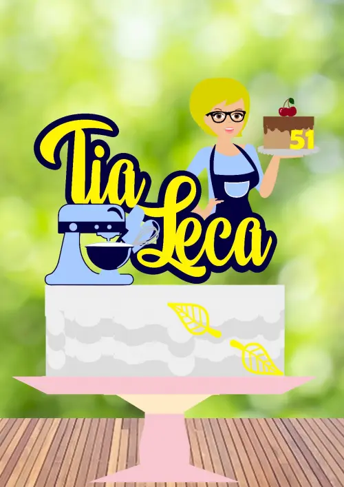 Arquivo de Corte Topo de Bolo - Confeitaria