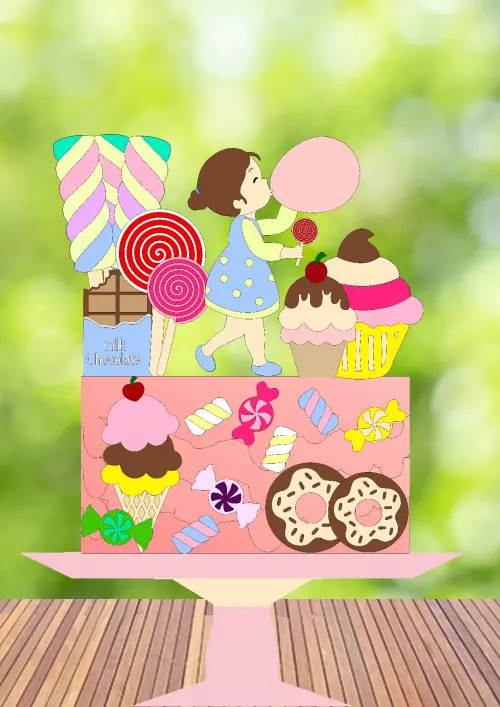 Arquivo de Corte Topo de Bolo - Confeitaria