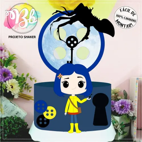 Arquivo de Corte Topo de Bolo - Coraline