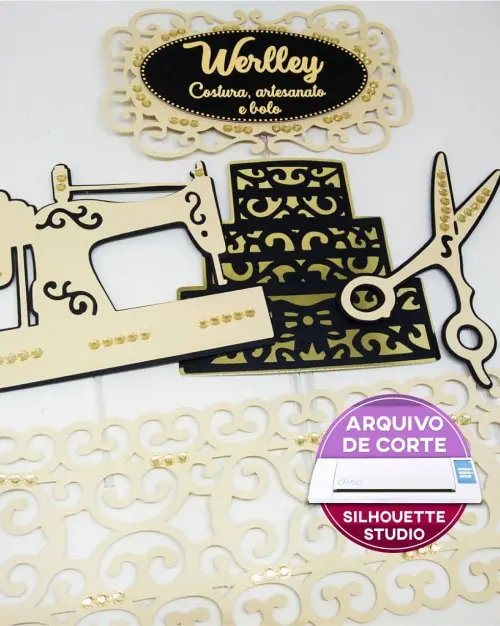 Arquivo de Corte Topo de Bolo - Costura