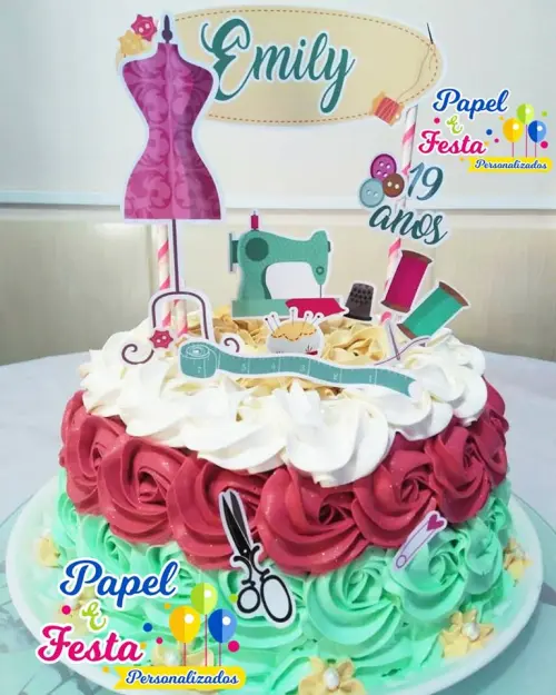 Arquivo de Corte Topo de Bolo - Costura