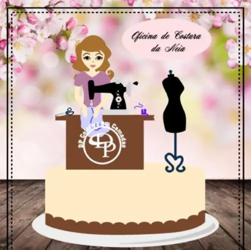 Arquivo de Corte Topo de Bolo - Costura