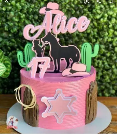 Arquivo de Corte Topo de Bolo - Cowboy / Cowgirl