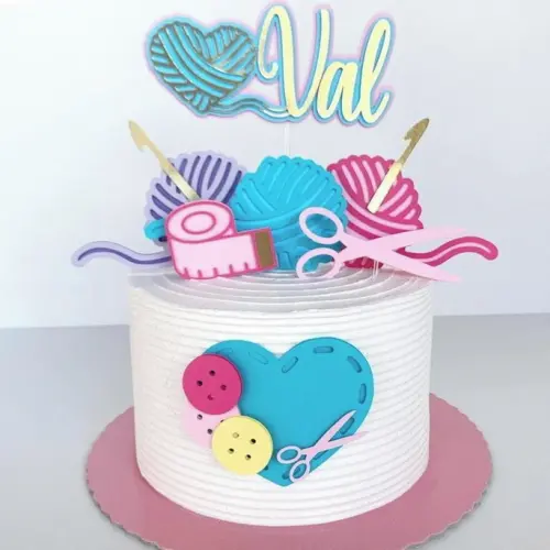 Arquivo de Corte Topo de Bolo - Crochê