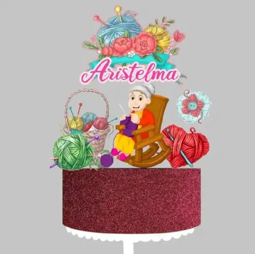 Arquivo de Corte Topo de Bolo - Crochê