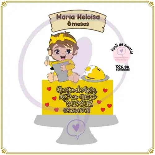 Arquivo de Corte Topo de Bolo - Cuscuz