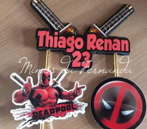 Arquivo de Corte Topo de Bolo - Deadpool