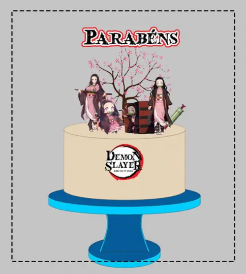 Arquivo de Corte Topo de Bolo - Demon Slayer