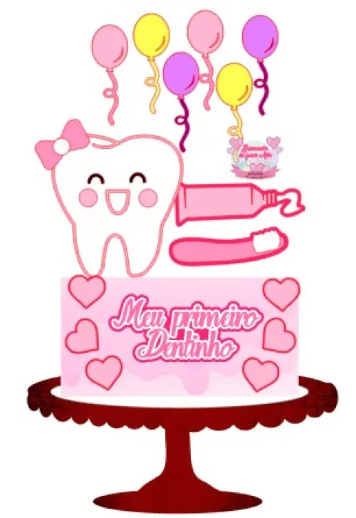 Arquivo de Corte Topo de Bolo - Dentinho