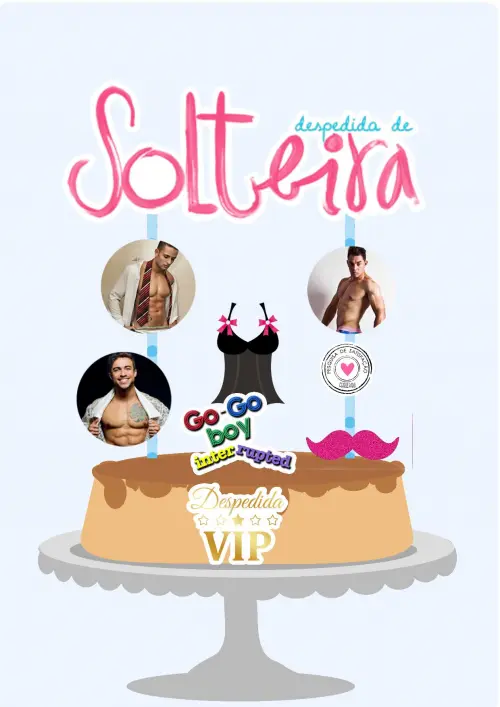 Arquivo de Corte Topo de Bolo - Despedida de Solteira