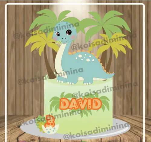 Arquivo de Corte Topo de Bolo - Dinossauro