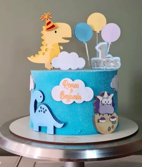 Arquivo de Corte Topo de Bolo - Dinossauro