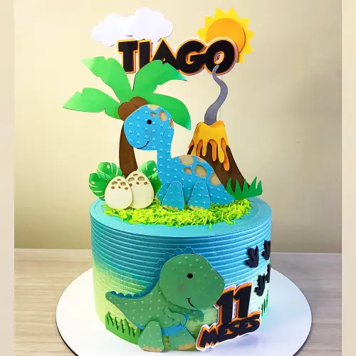 Arquivo de Corte Topo de Bolo - Dinossauro