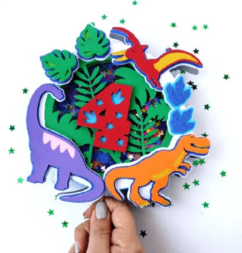 Arquivo de Corte Topo de Bolo - Dinossauro