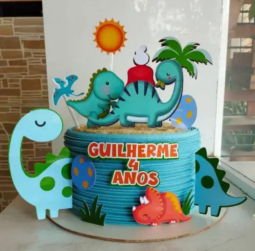 Arquivo de Corte Topo de Bolo - Dinossauro