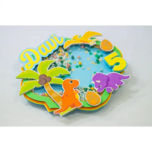 Arquivo de Corte Topo de Bolo - Dinossauro