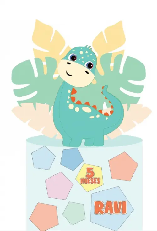 Arquivo de Corte Topo de Bolo - Dinossauro