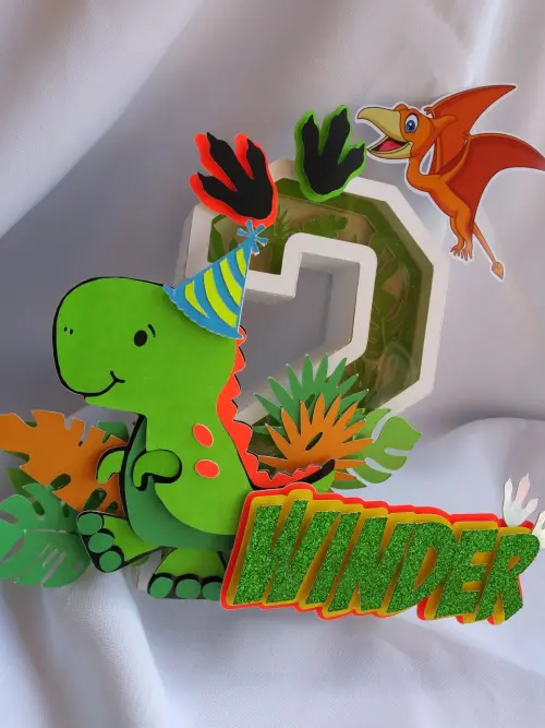 Arquivo de Corte Topo de Bolo - Dinossauro